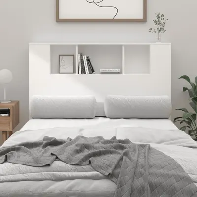 vidaXL Dulap pentru tăblie de pat, alb, 120x18,5x102,5 cm
