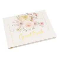 Album pentru invitați model floral - Alb