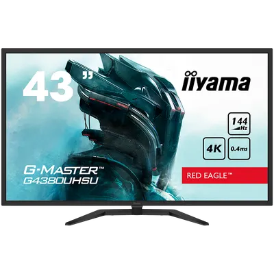 IIYAMA G4380UHSU-B1, 43" VA-panel, Pro-Gaming, G-Master Red Eagle, UHD 3840x2160@144Hz, 0,4ms (MPRT), 550cdm² HDR, FreeSync, Spe
