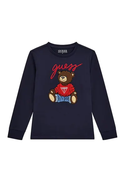 Bluza cu imprimeu logo - Rosu/Maro/Albastru ultramarin