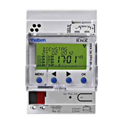 Comutator orar digital KNX, 8 canale