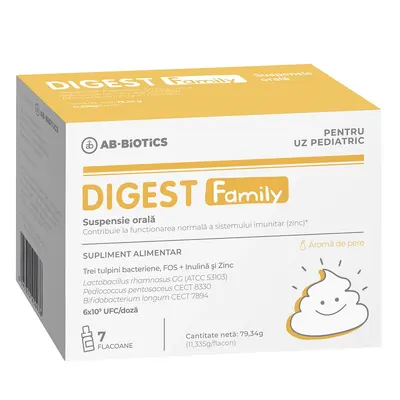 Digest Family suspensie orala, Ab-Biotics | 7 flacoane