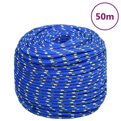 vidaXL Frânghie de barcă, albastru, 6 mm, 50 m, polipropilenă