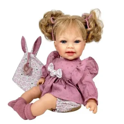 Papusa Nines D'Onil, Little Susi Dou Dou, cu sunete, cu parul blond, cu suzeta, cu miros de vanilie, 40 cm