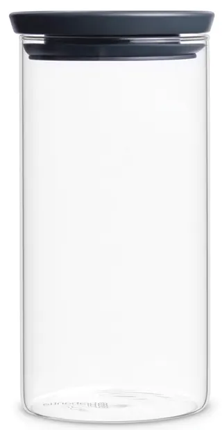 Borcan pentru depozitare Brabantia - Stackable, 1.1 l, Dark Grey