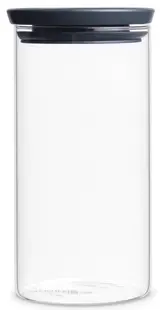 Borcan pentru depozitare Brabantia - Stackable, 1.1 l, Dark Grey