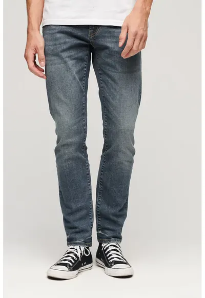 Blugi slim-fit Vintage - Albastru prafuit