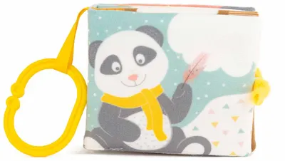 Carte de plus pentru bebelusi Amek Toys - Panda, 12 x 10 cm