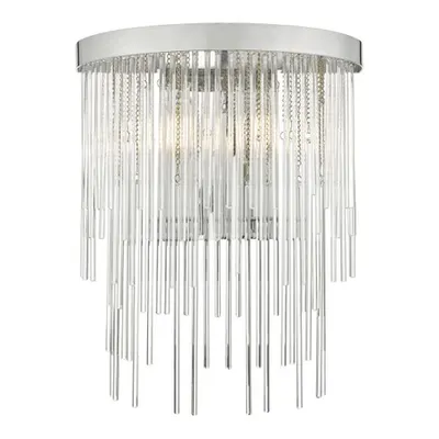 Aplica Isla 2 Light Wall Light Polished Chrome And Clear Glass