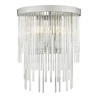 Aplica Isla 2 Light Wall Light Polished Chrome And Clear Glass