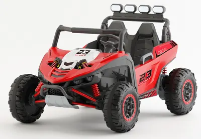 UTV electric pentru copii, Kinderauto Arrow Dune-Buggy, 220W, 12V, roti EVA, premium, 2 locuri, rosu