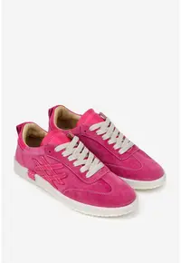 Pantofi dama fuchsia din piele intoarsa