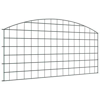 vidaXL Set gard pentru iaz 5 buc. 100 x 50 cm Oțel Verde