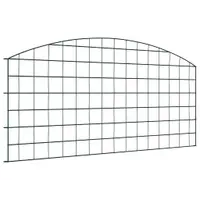 vidaXL Set gard pentru iaz 5 buc. 100 x 50 cm Oțel Verde