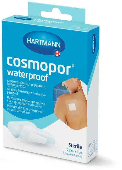 Plasture Cosmopor Waterproof 7.2x5 cm, 5 buc – Hartmann