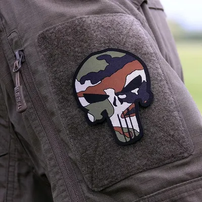 Patch textil Punisher Woodland velcro - Default Title