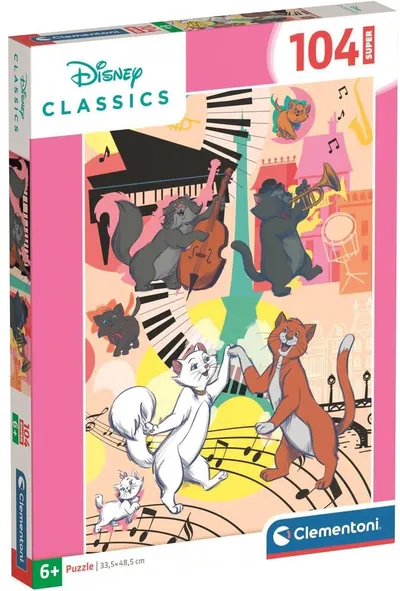 Puzzle pentru copii Clementoni de 104 piese - Aristocats