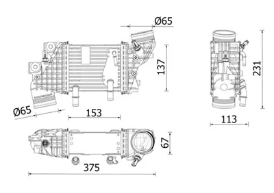 Compresor Intercooler Potrivit Man Tge; Vw California T6 Camper, Crafter, Grand California Camper, Multivan T6, Transporter T6, Transporter T6 Caravelle T6 2.0d 04.15