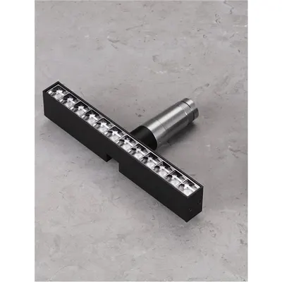 Sistem iluminat pe sina IMAGINE Nisipiu Negru Aluminiu DALI 12W 48V 300mA 901lm Osram CRI>90 UGR<6 Beam Angle 24° 3000K IP20 Rotating & Adjustable & Dimabil Driver Included