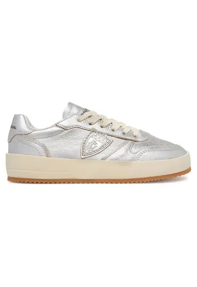 Tenisi dama Philippe VNLD M002 - piele naturala - argintiu