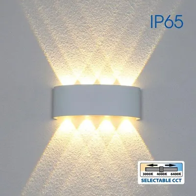 Aplica LED Vivalux ARUBA, 8W, 600 lm, lumina alba(3000K-4000K-6400K), 24°, IP65, 220x80x45mm, 40000h, aluminiu, -25÷+40°C, Alb/G