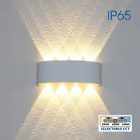 Aplica LED Vivalux ARUBA, 8W, 600 lm, lumina alba(3000K-4000K-6400K), 24°, IP65, 220x80x45mm, 40000h, aluminiu, -25÷+40°C, Alb/G