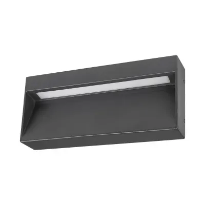 Aplica arhitecturala drepunghiulara, 6W, unghi fascicul 100 grade, 4000K, 150 lm, 200 x 90 x 35 mm, cadru alumniu, gri