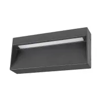Aplica arhitecturala drepunghiulara, 6W, unghi fascicul 100 grade, 4000K, 150 lm, 200 x 90 x 35 mm, cadru alumniu, gri