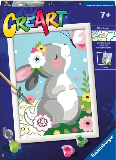 Set de pictură pe numere Ravensburger CreArt - Iepuraș frumos