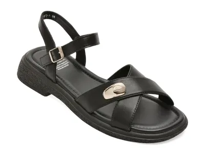Sandale FLAVIA PASSINI negre, 82801, din piele naturala