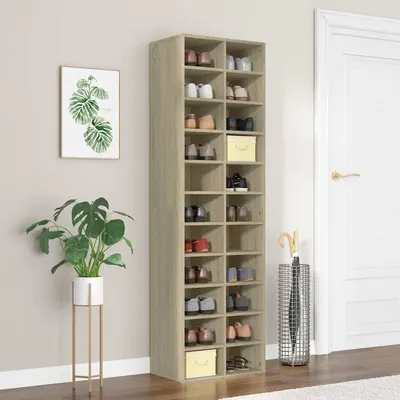 vidaXL Pantofar, stejar sonoma, 54x34x183 cm, PAL