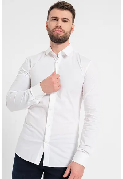Camasa extra slim fit Elisha - Alb