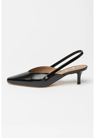 Pantofi slingback din piele Charlize - Negru