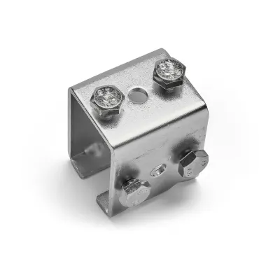 Conector de sina pentru porti suspendate, sistem 44, lungime 60 mm, otel, finisaj zincat