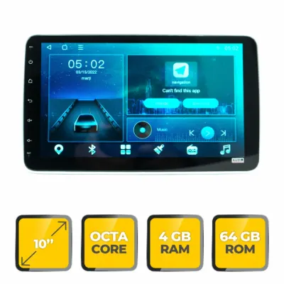 Navigatie Audiosystem universala 10", 4GB Ram, 64GB,1 DIN, 8 core, Android 10.0, 4G Sim