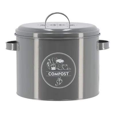 Recipient pentru deșeuri compostabile gri 6,3 l Secret Du Potager – Esschert Design