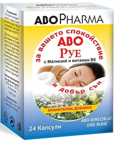 Abo Pye Pentru liniște sufletească și somn odihnitor, 24 capsule, Abo Pharma