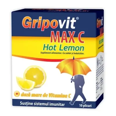 Gripovit Max C Hot Lemon, 10 plicuri – Zdrovit