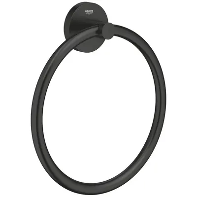 Inel prosop Grohe, Start Towel Ring, montare pe perete, fixare ascunsa, negru