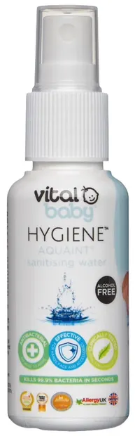 Apă de curățare antibacteriană pentru bebeluși Vital Baby - Aquaint, 50 ml