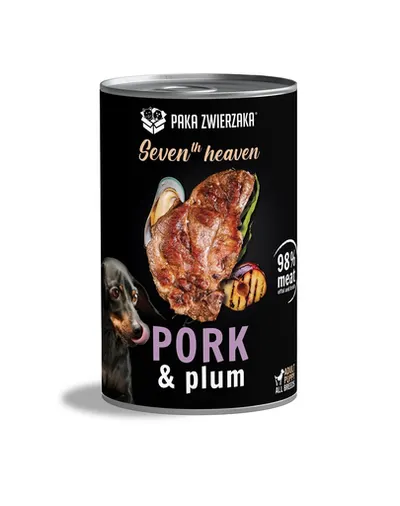 PAKA ZWIERZAKA Seventh Heaven 400g Conserva hrana umeda caini, cu porc si prune