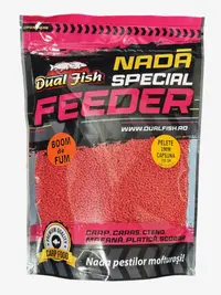Pelete 2mm, Boom de Fum Special Feeder, Aroma de Capsuna, 750gr, Dual Fish