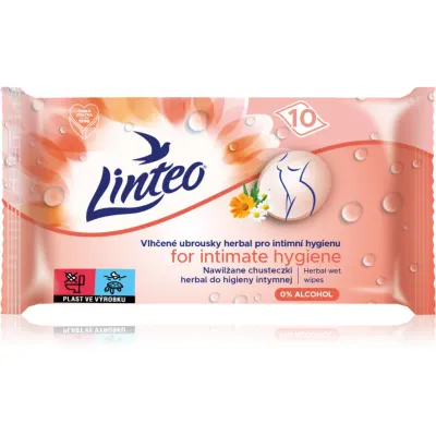Linteo Personal hygiene Șervețele umede pentru igiena intima Mini herbal 10 buc