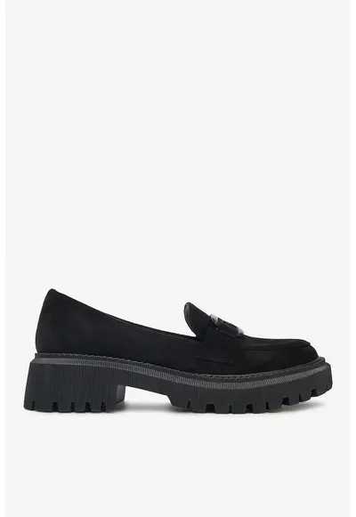 Mocasini Textil - Negru - Negru
