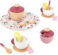 Set de ceai din lemn Janod - Twist, 16 piese