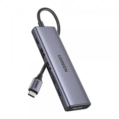 Hub Usb-C Ugreen Cm511 (75586), 6in1, Gri