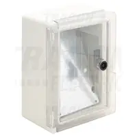 Cutie de distributie din mat. plastic cu usa transparenta TME282113T H×W×D=280×210×130mm, IP65, IK10, 1000V AC/DC, RAL7035