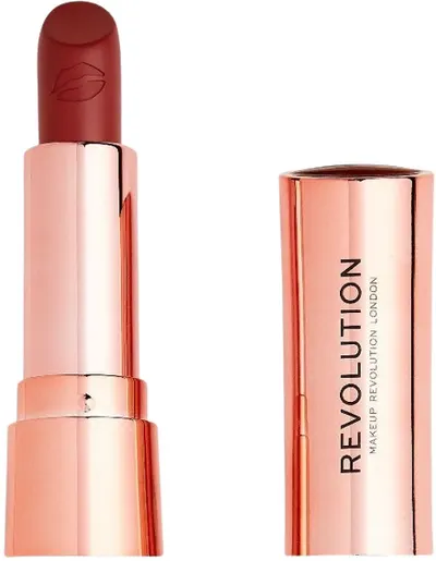 Makeup Revolution Satin Kiss Ruj Rose Muted Red, 3.5 g