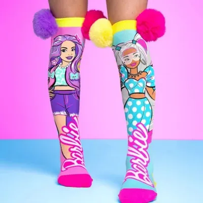 Șosete lungi colorate Madmia BARBIE BUTTERFLY pentru fete 6-99 ani