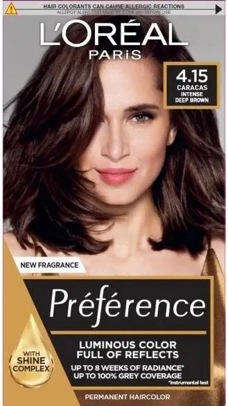 L'Oréal Préférence Vopsea de păr, 4.15 Caracas